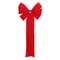 Northlight 6-Loop Velveteen Christmas Bow Decoration - 12" x 25" - Red